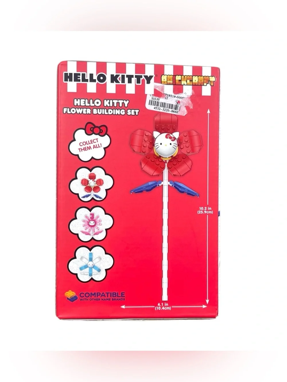 Hello Kitty Red, White & Blue Flower Building Set